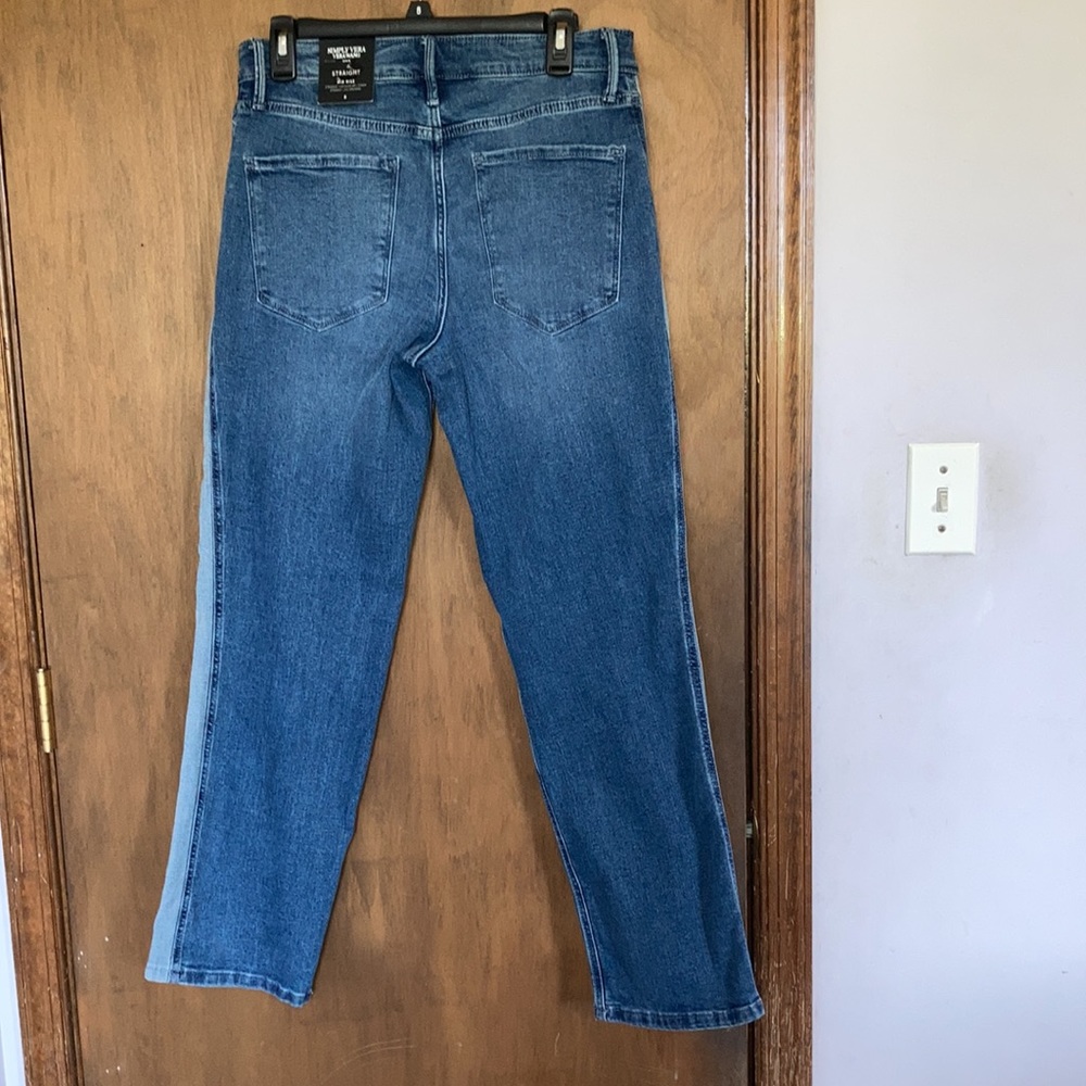 Simply Vera Vera Wang jean straight power stretch jean with side stripe 6 or 14 - Picture 15 of 17